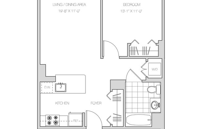 1 bed, 1 bath, 670 sqft, $5,035, Unit 3-L