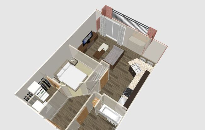Studio, 1 bath, 557 sqft, $1,565, Unit 104-311