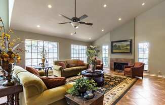 Clubhouse Interior at The Hollows Apartments in San Antonio, TX