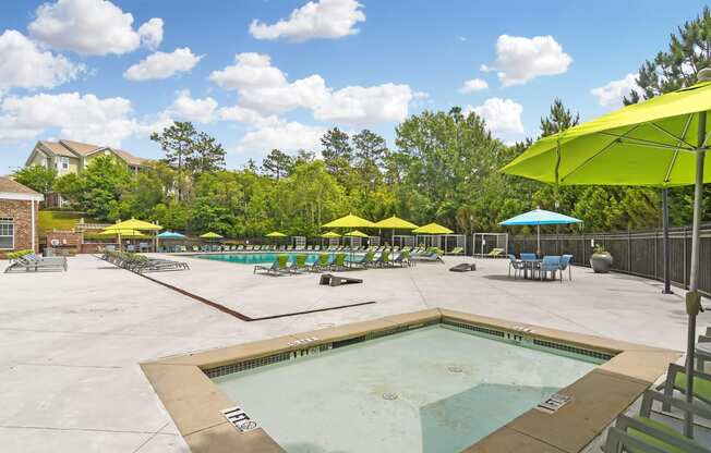 the swimming pool at our apartments