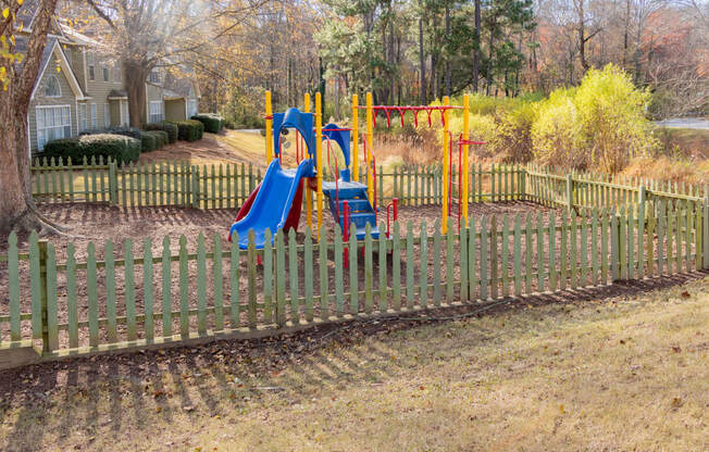 Fenced in playground at Twin Springs, Norcross, GA