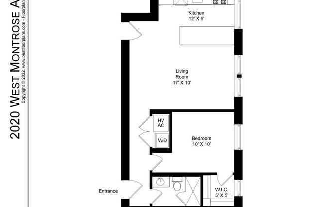 1 bed, 1 bath, 630 sqft, $2,550, Unit 2020-2C