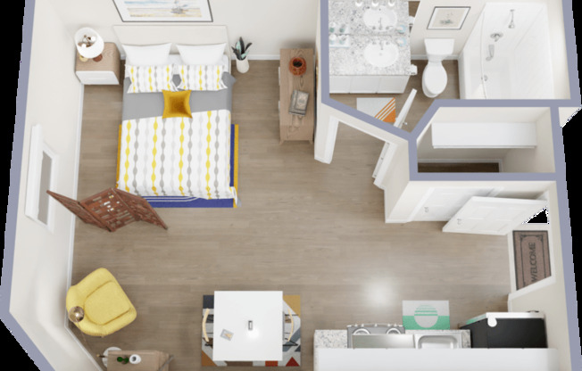 Studio, 1 bath, 350 sqft, $829