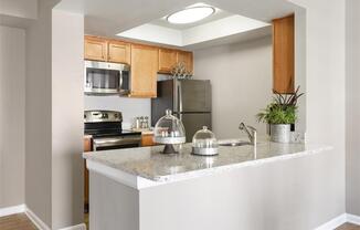 Apartment Kitchen Island at The Paramount, Virginia, 22202