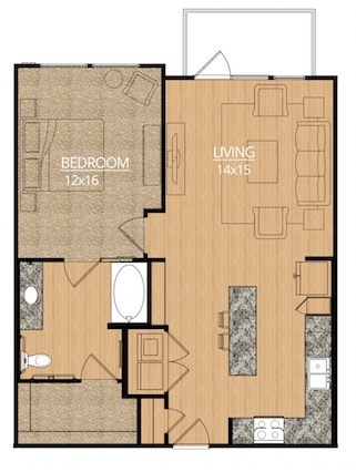 1 bed, 1 bath, 823 sqft, $1,865
