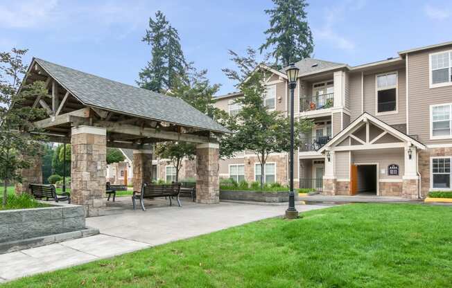 Outdoor Gazebo in Courtyard at at Reflections by Windsor, Washington, 98052