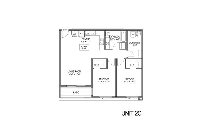 2 beds, 1 bath, 1,015 sqft, $2,290, Unit 416