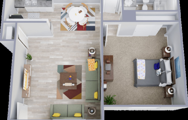 1 bed, 1 bath, 640 sqft, $2,005