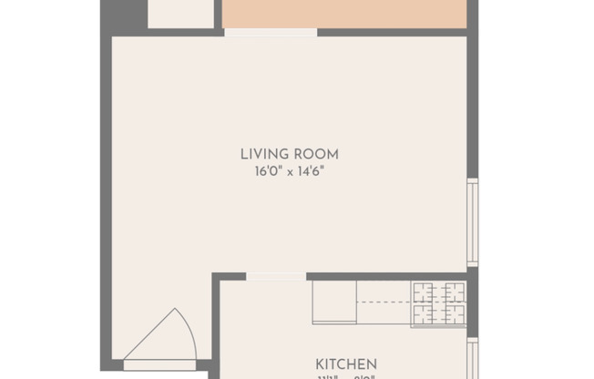 Studio, 1 bath, 494 sqft, $950, Unit 307-40