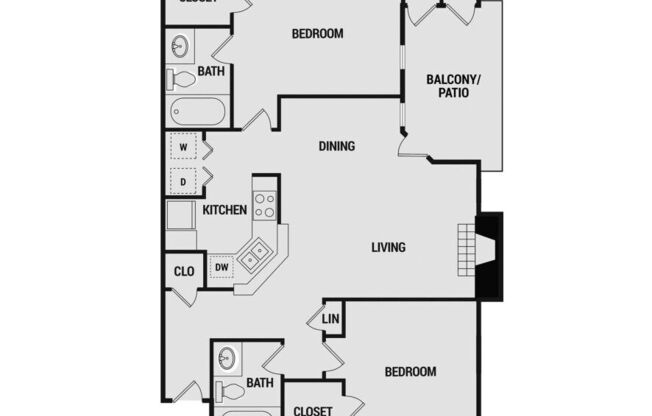 2 beds, 2 baths, 1,016 sqft, $1,174