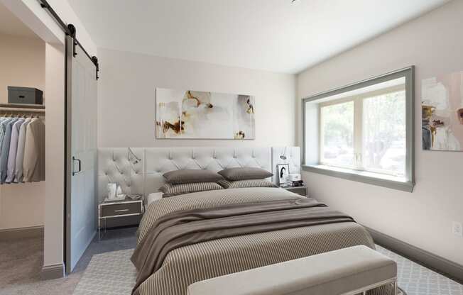 Beautiful Bright Bedroom With Wide Windows at 735 Truman, Hyde Park, 02136