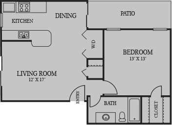 1 bed, 1 bath, 670 sqft, $1,170
