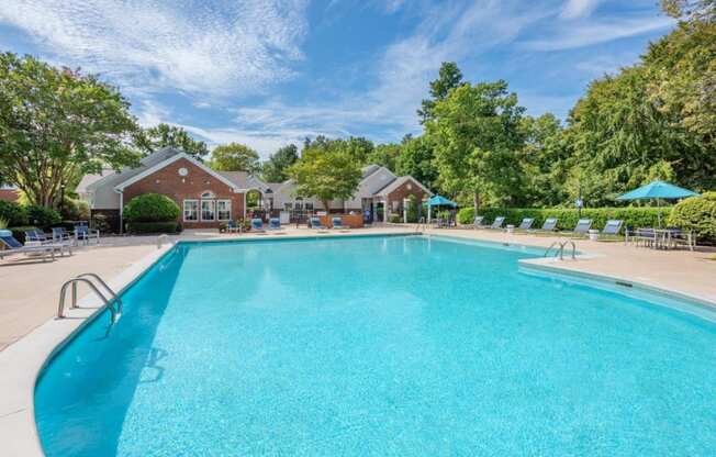 Southpoint Crossing Apartments in Durham, North Carolina Pool with Lounge Chairs