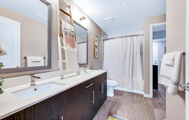 Quartz countertops in bathrooms