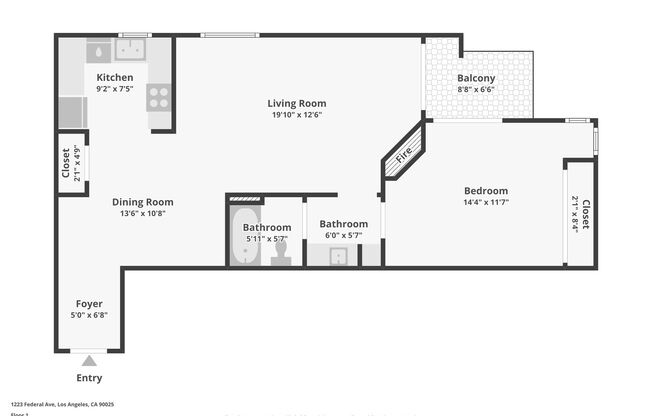 1 bed, 1 bath, 850 sqft, $2,348, Unit 104