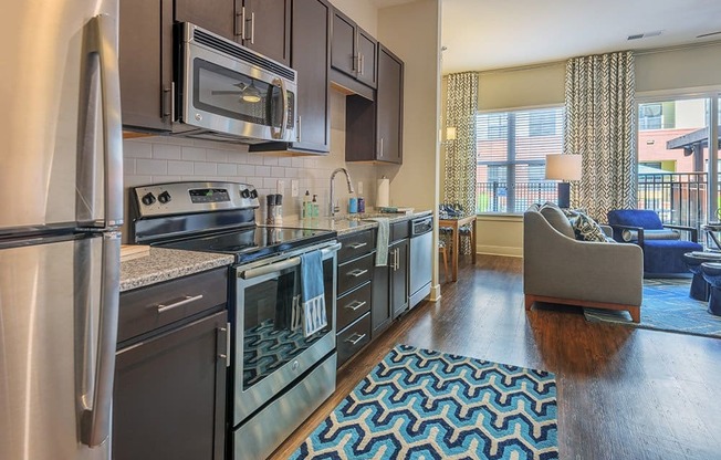 Fully Equipped Kitchen at The Lincoln Apartments, Raleigh, 27601