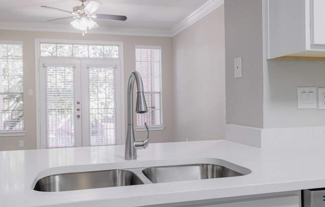 kitchen with double-basin sink