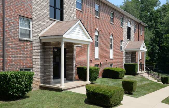 Exterior front entrance at Rockdale Gardens Apartments*, Baltimore