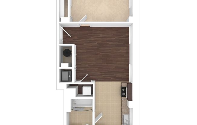 1 bed, 1 bath, 552 sqft, $2,145, Unit H-G14