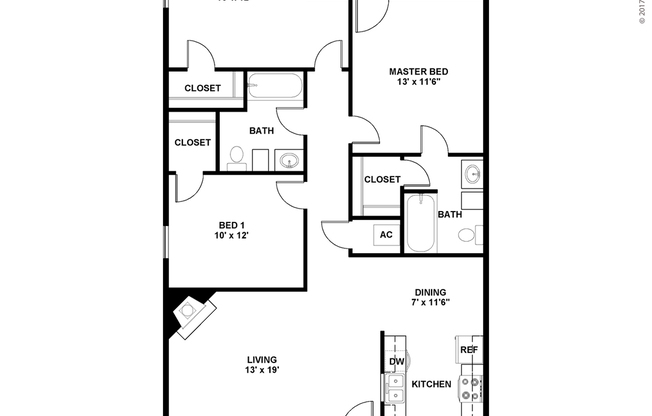 3 beds, 2 baths, 1,382 sqft, $1,360