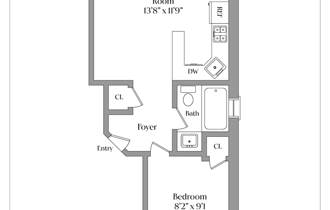 1 bed, 1 bath, $2,695, Unit 5A