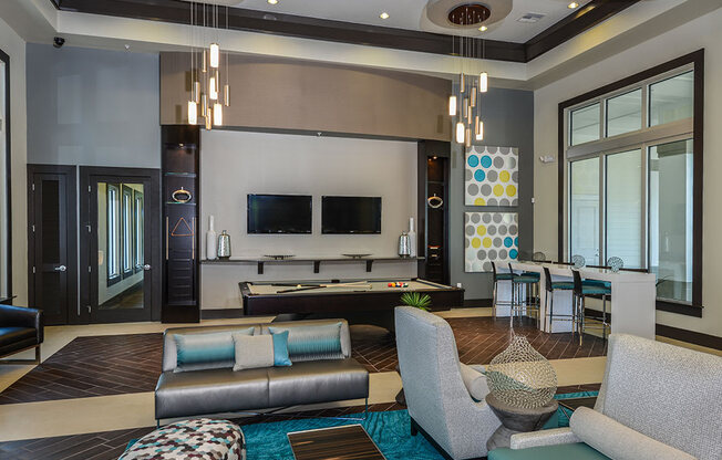 Clubhouse at The Epic at Gateway Luxury Apartments in St. Pete, FL