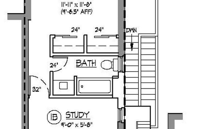 1 bed, 1 bath, 898 sqft, $1,350, Unit B