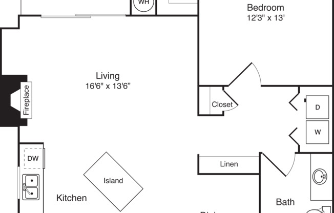 1 bed, 1 bath, 847 sqft, $2,490, Unit 533