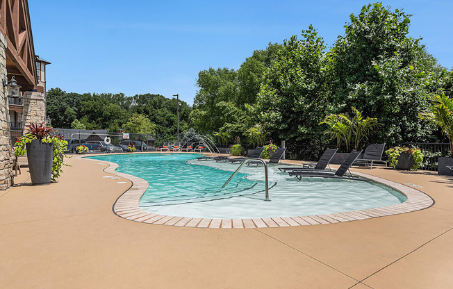 our apartments showcase an unique swimming pool