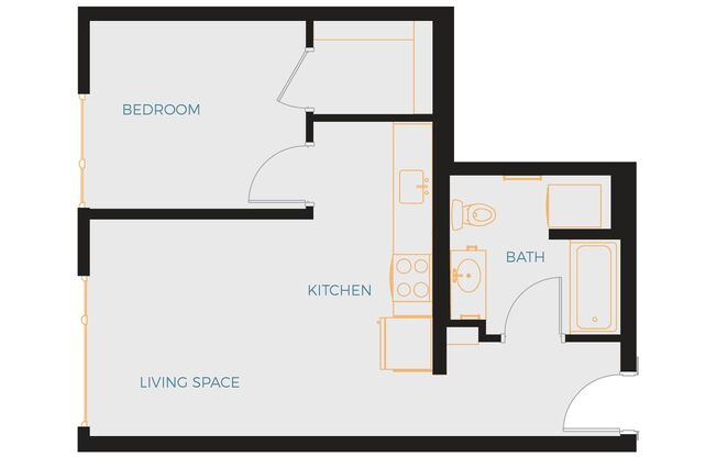 1 bed, 1 bath, 600 sqft, $1,605, Unit 403