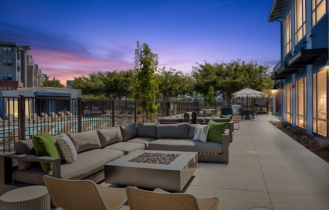 Poolside Lounge at Twilight