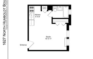 Studio, 1 bath, 314 sqft, $1,295, Unit 4I