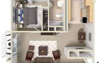 1 bed, 1 bath, 642 sqft, $1,150