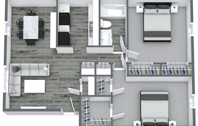 2 beds, 1 bath, 840 sqft, $1,049, Unit 10025A