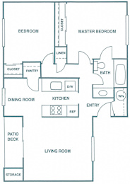 2 beds, 1 bath, 1,000 sqft, $2,200