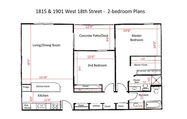 2 beds, 2 baths, 1,100 sqft, $1,080, Unit 1815 C4