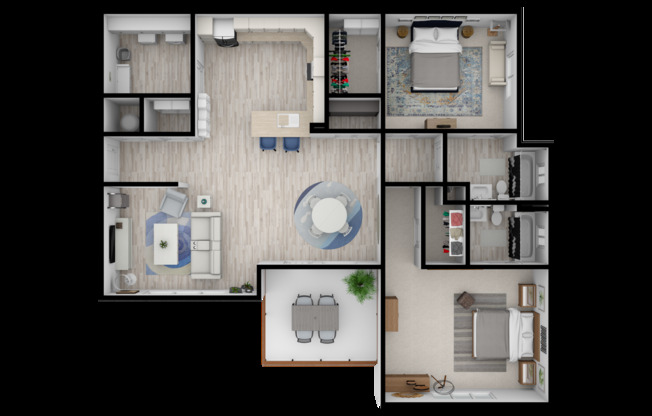 2 beds, 2 baths, 1,160 sqft, $1,599, Unit 138-407