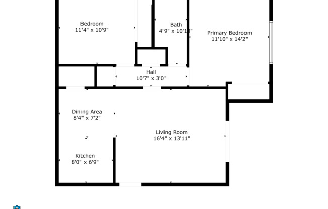 2 beds, 1 bath, 871 sqft, $895, Unit 10