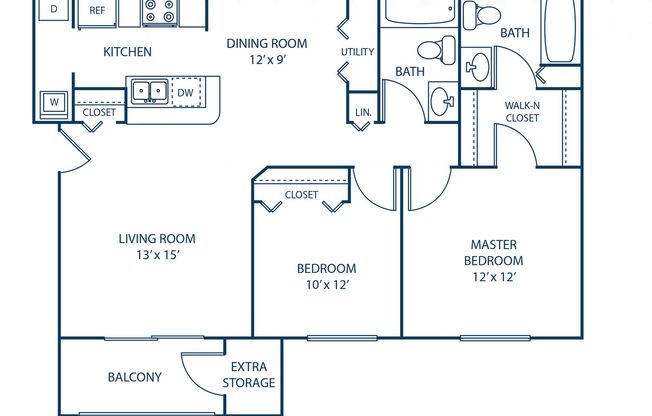 2 beds, 2 baths, 950 sqft, $1,399, Unit 44-103