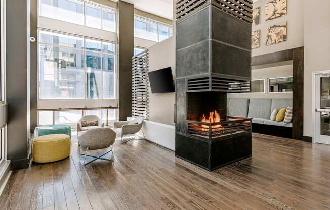 City House Apartments Indoor Fireplace