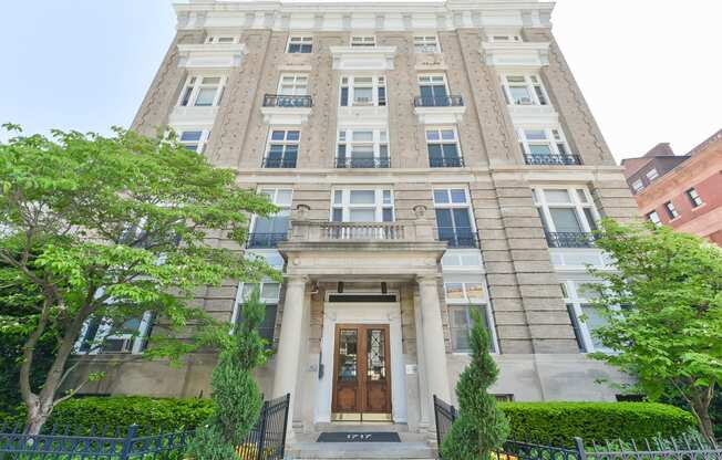 stone exterior of dupont apartments in washington dc