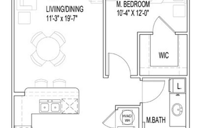 1 bed, 1 bath, 677 sqft, $1,295, Unit C -1011 Unit 214 - A695