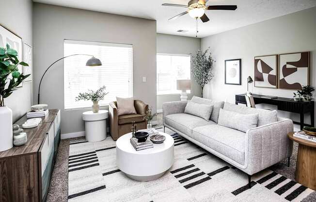 Luxury studio, one, and two bedroom apartment homes featuring granite countertops, stainless steel appliances, and fireplaces at East Lake Flats in Lincoln, NE