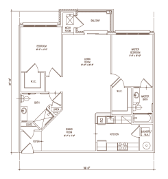 2 beds, 2 baths, 1,255 sqft, $2,596