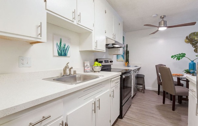 Well Equipped Kitchen And Dining at Marine View Apartments, Alameda, CA