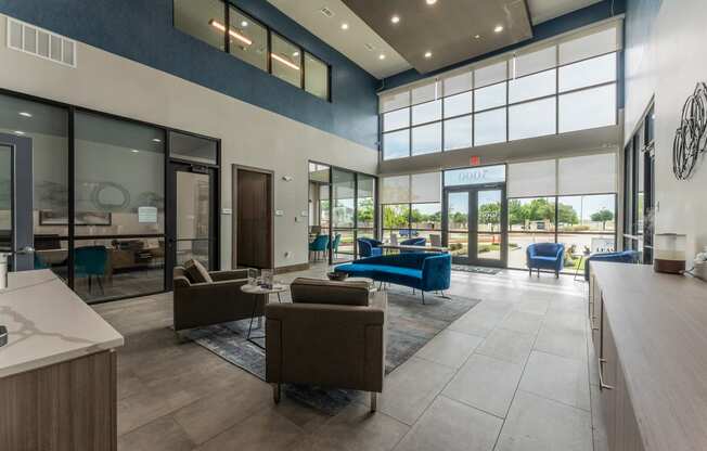 Lobby area with a couch at Residences at 3000 Bardin Road, Texas, 75052