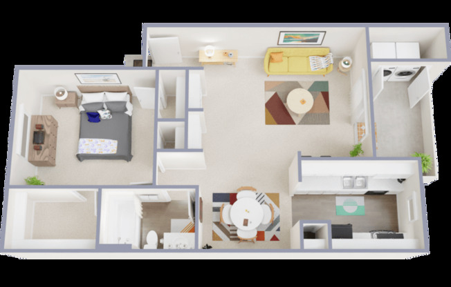 1 bed, 1 bath, 700 sqft, $1,055