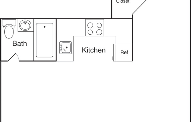 Studio, 1 bath, 300 sqft, $3,401, Unit 15A