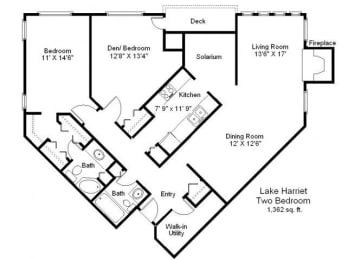 2 beds, 2 baths, 1,362 sqft, $2,051