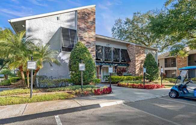 Leasing office exterior at Grand Pavilion Apartments in Tampa, FL